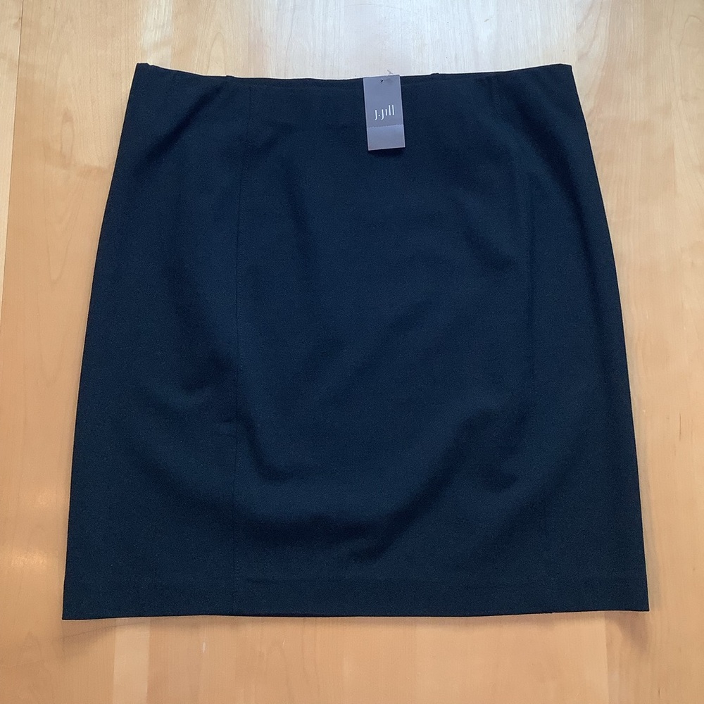 NWT J. Jill Ponte Skirt Black large petite
